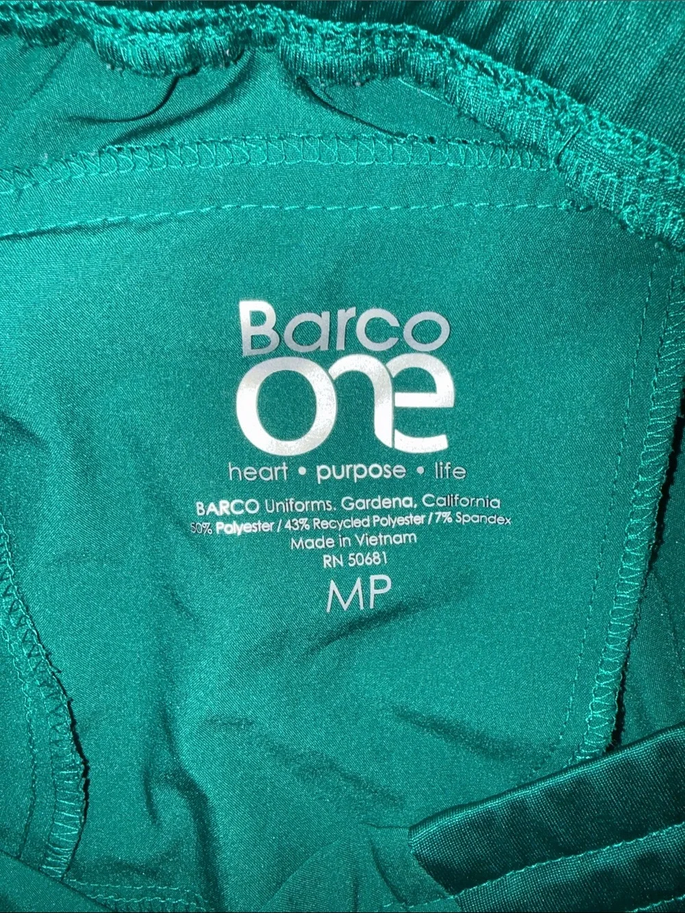 Barco Uniforms Teal Medical Scrub set Green.